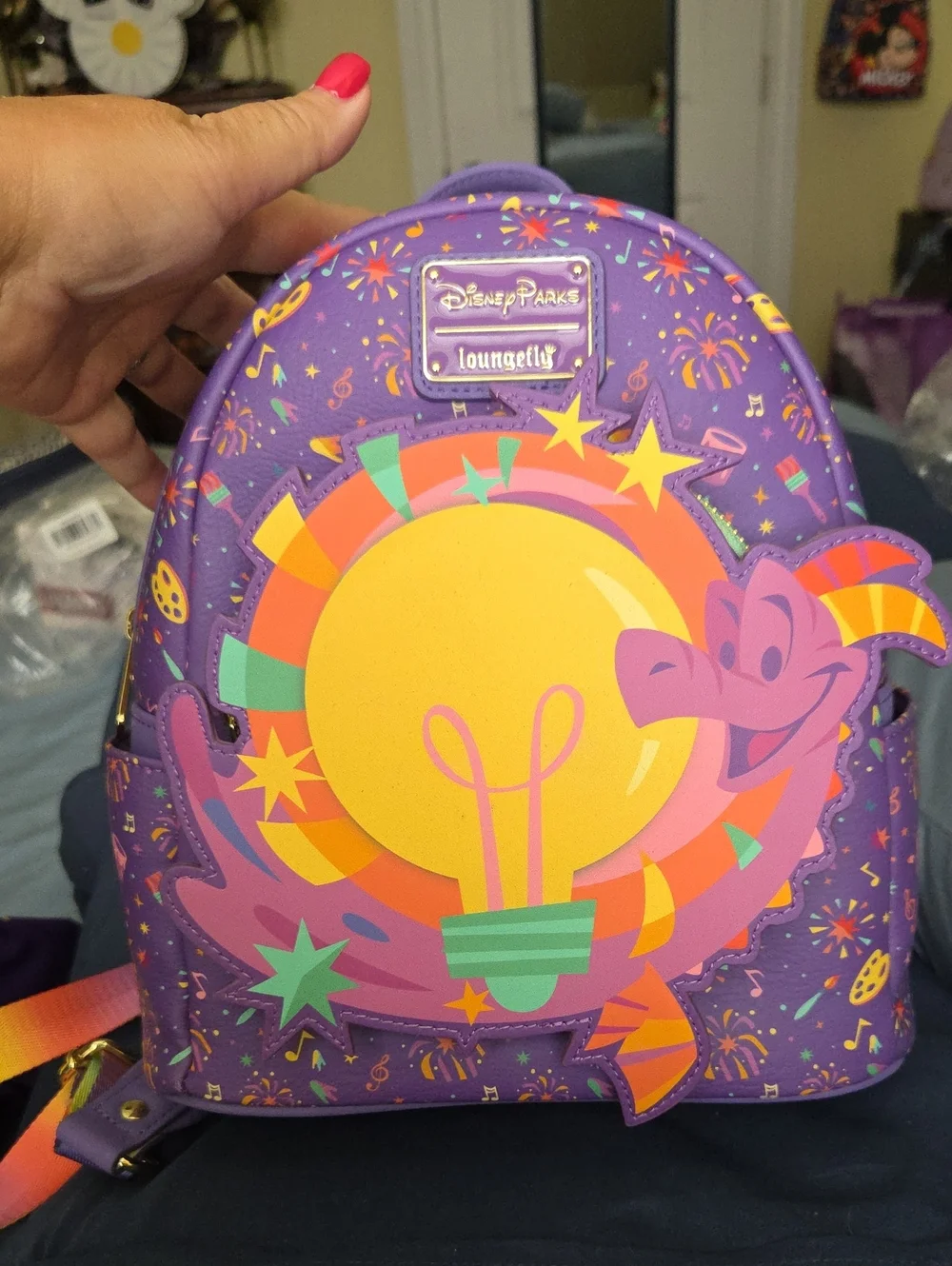 Loungefly Disney Parks Purple Figment  Mini Backpack